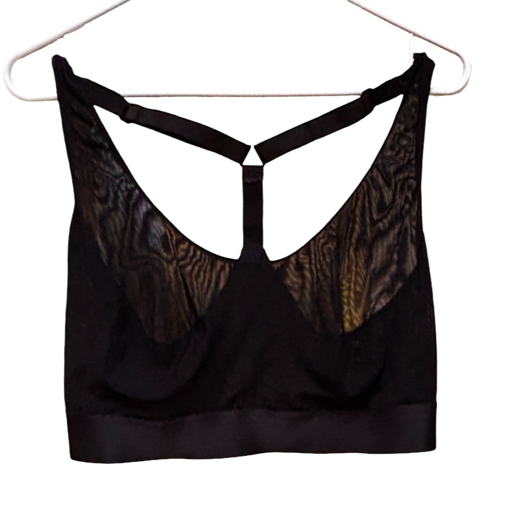 Plus Size Sheer Black Bralette 3XL